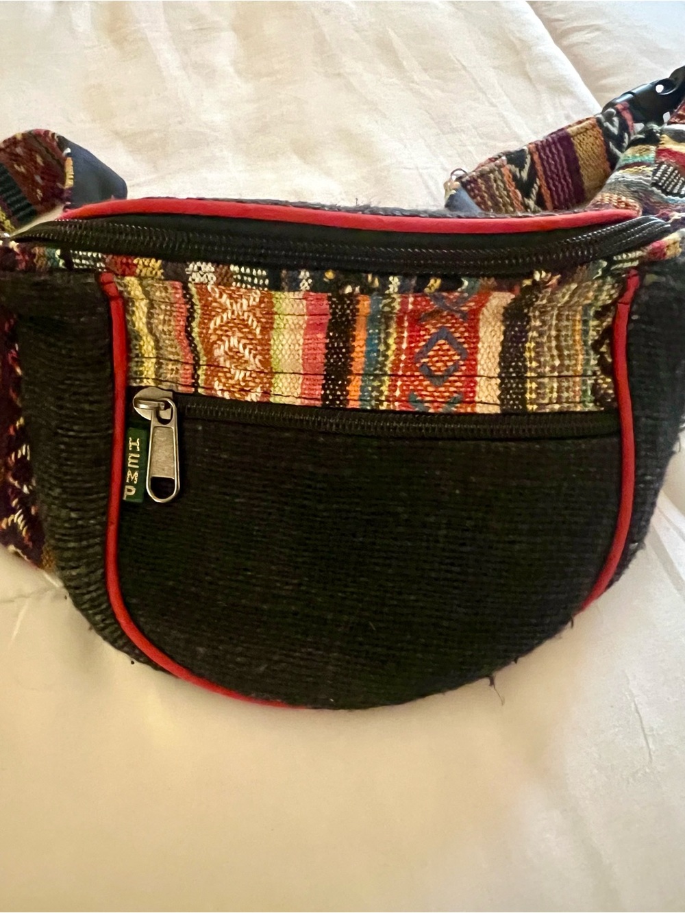 Mexicali Blues Multicolor & Black Waist Bag - Boho Crossbody Fanny Pack